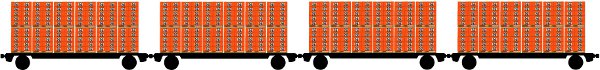 4 Train Cars with 48 Pallets of Beer